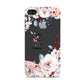 Monogrammed Roses Floral Wreath Apple iPhone 4s Case