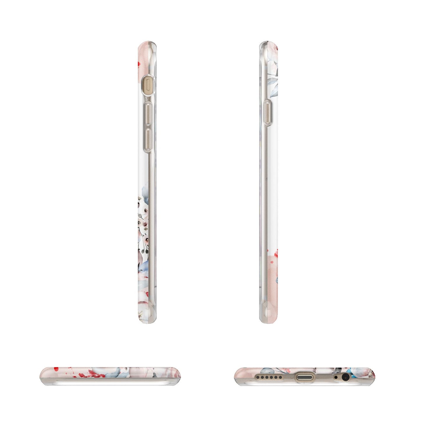 Monogrammed Roses Floral Wreath Apple iPhone 6 3D Wrap Tough Case Alternative Image Angles