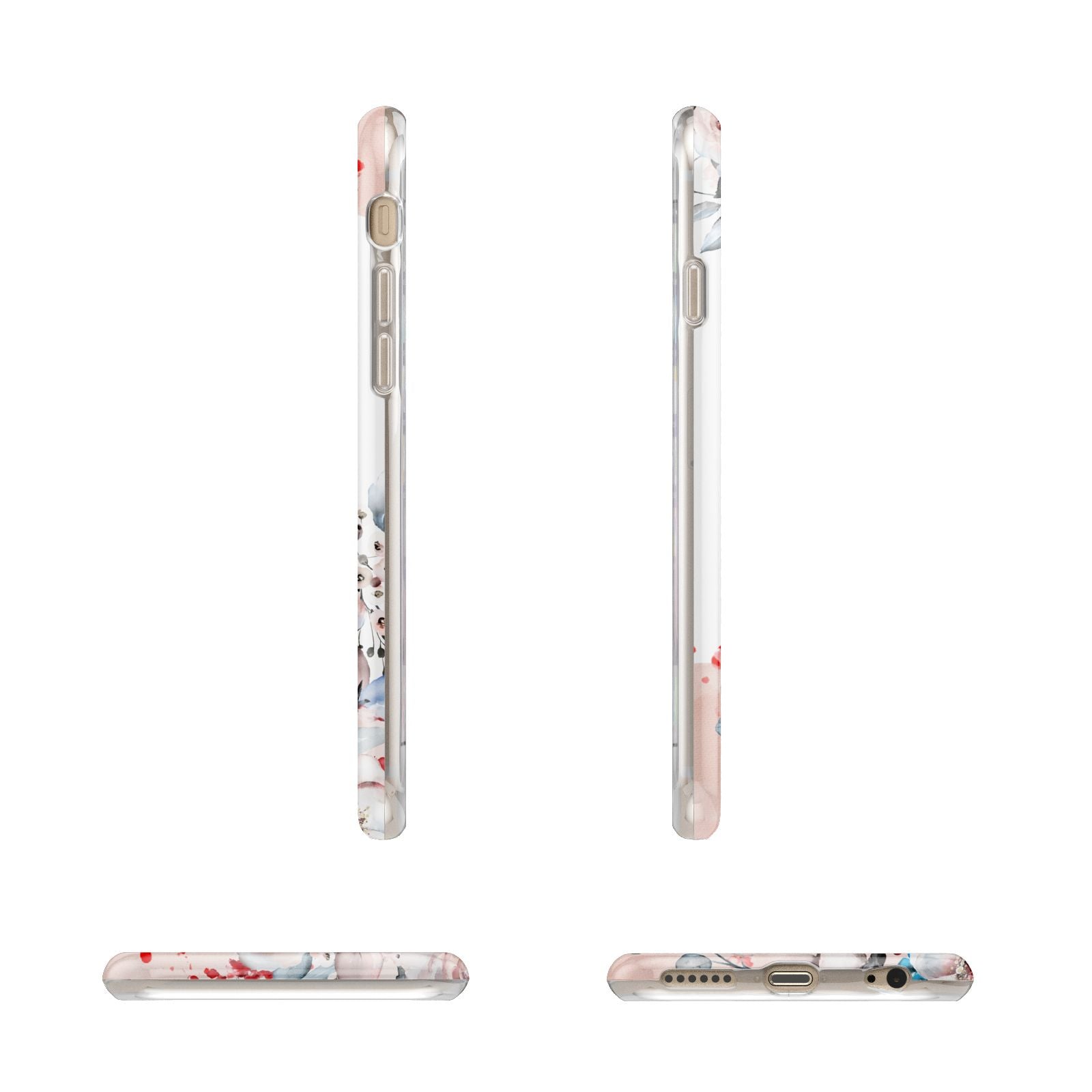 Monogrammed Roses Floral Wreath Apple iPhone 6 3D Wrap Tough Case Alternative Image Angles