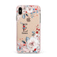 Monogrammed Roses Floral Wreath Apple iPhone Xs Max Impact Case Pink Edge on Gold Phone