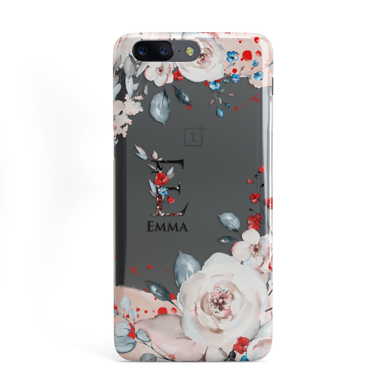 Monogrammed Roses Floral Wreath OnePlus Case