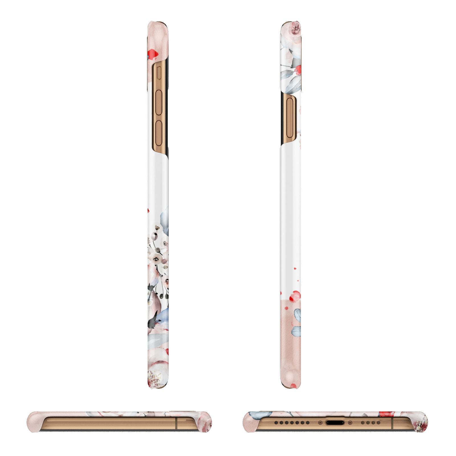 Monogrammed Roses Floral Wreath iPhone 11 Pro Max 3D Snap Case Angle Images