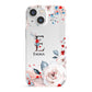 Monogrammed Roses Floral Wreath iPhone 13 Mini Full Wrap 3D Snap Case