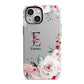Monogrammed Roses Floral Wreath iPhone 13 Mini Full Wrap 3D Tough Case