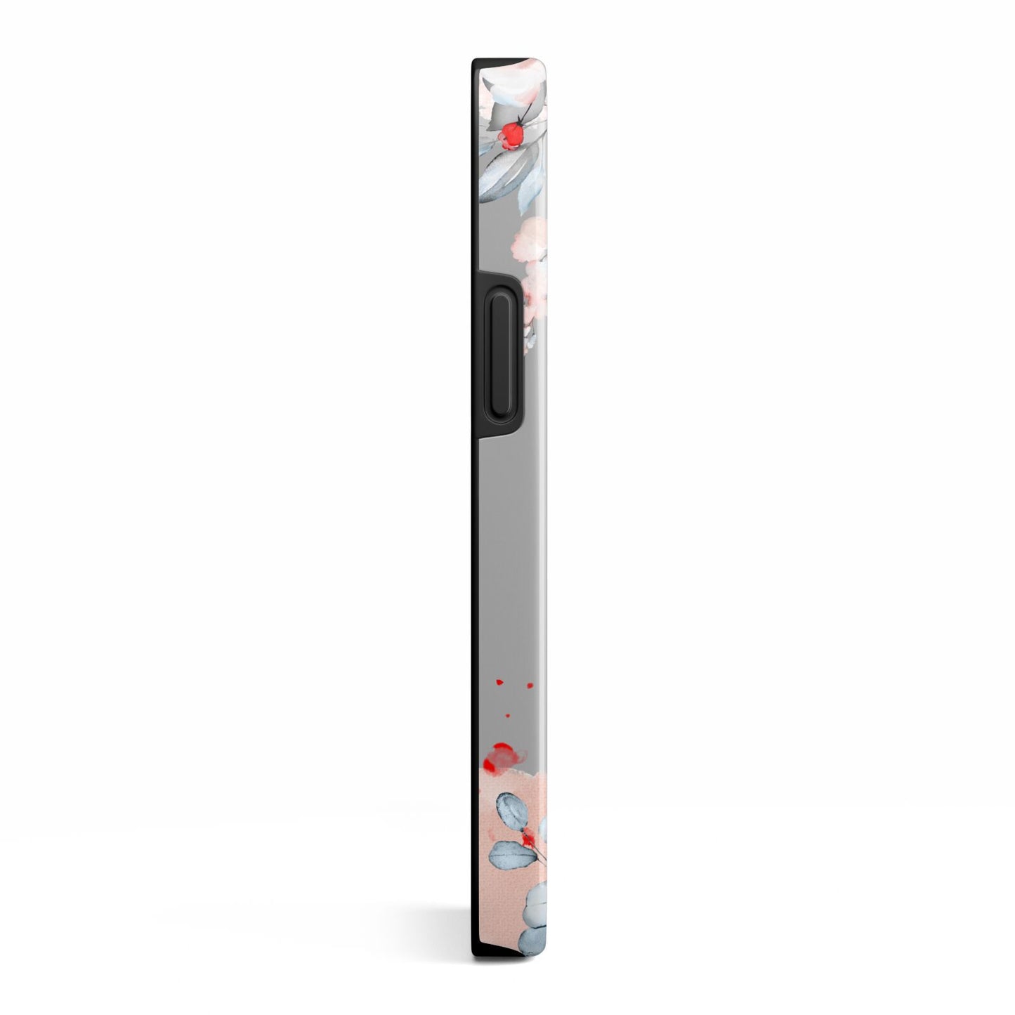 Monogrammed Roses Floral Wreath iPhone 13 Mini Side Image 3D Tough Case