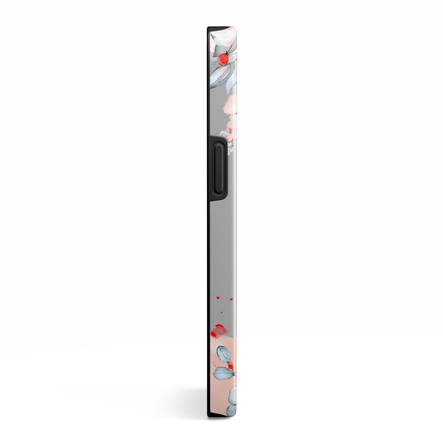 Monogrammed Roses Floral Wreath iPhone 13 Side Image 3D Tough Case