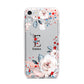 Monogrammed Roses Floral Wreath iPhone 7 Bumper Case on Silver iPhone
