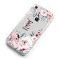 Monogrammed Roses Floral Wreath iPhone 8 Bumper Case on Silver iPhone Alternative Image