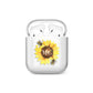 Monogrammed Sunflower with Little Bees AirPods Case