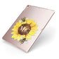 Monogrammed Sunflower with Little Bees Apple iPad Case on Rose Gold iPad Side View