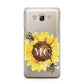 Monogrammed Sunflower with Little Bees Samsung Galaxy J5 2016 Case