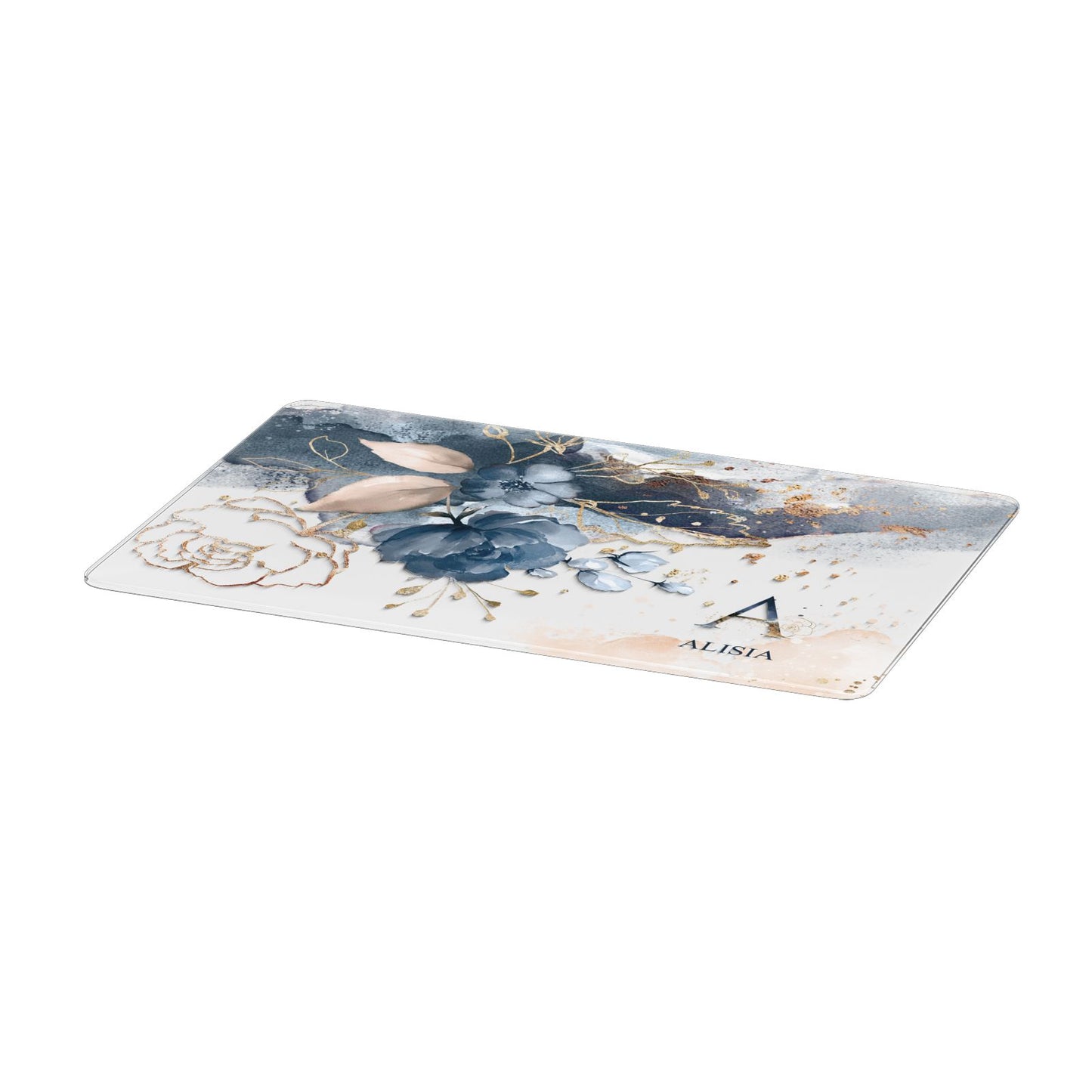 Monogrammed Watercolour Flower Elements Apple MacBook Case Only