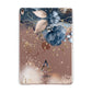 Monogrammed Watercolour Flower Elements Apple iPad Rose Gold Case