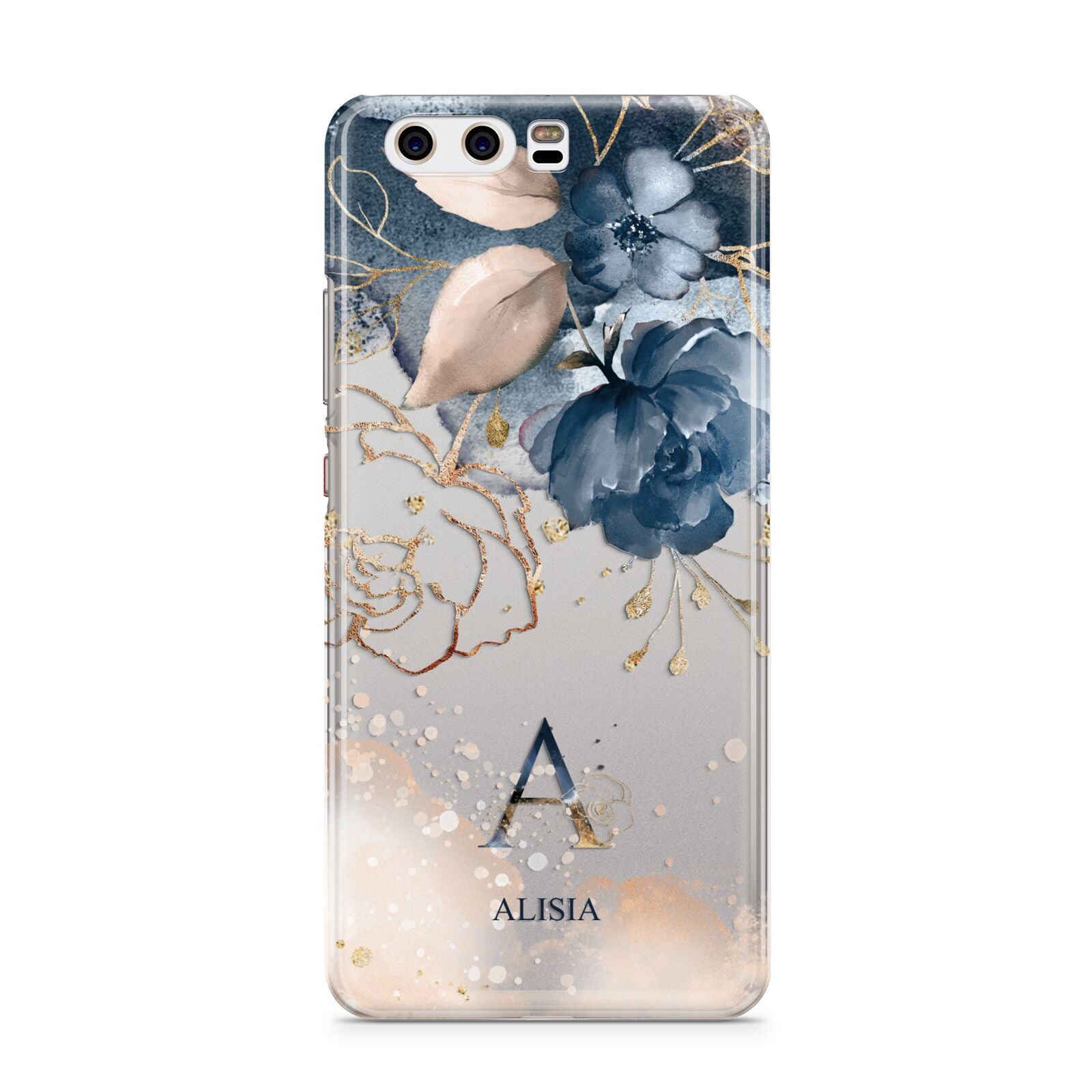 Huawei Monogram Monogrammed Watercolour Flower Elements Huawei Case – Dyefor