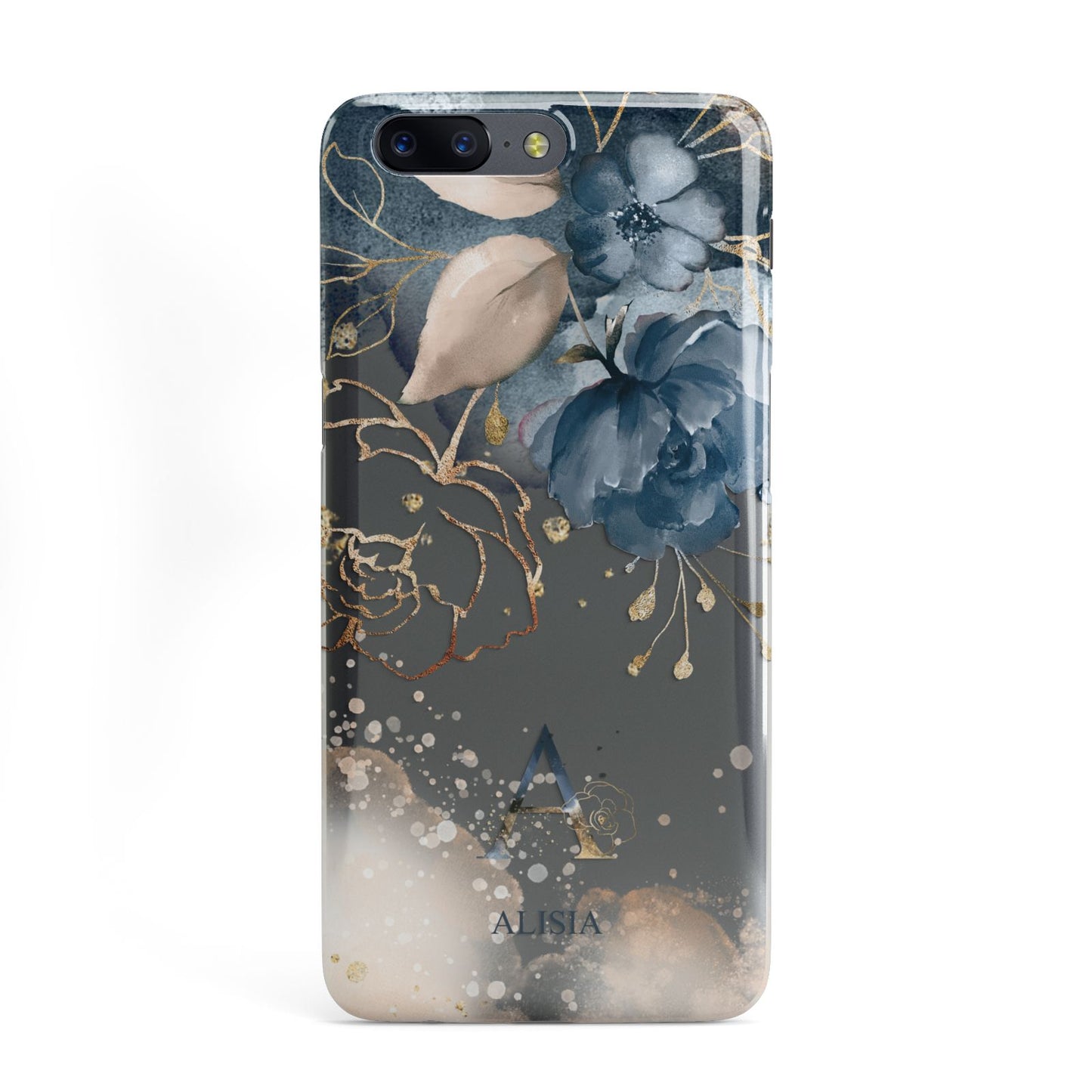 Monogrammed Watercolour Flower Elements OnePlus Case