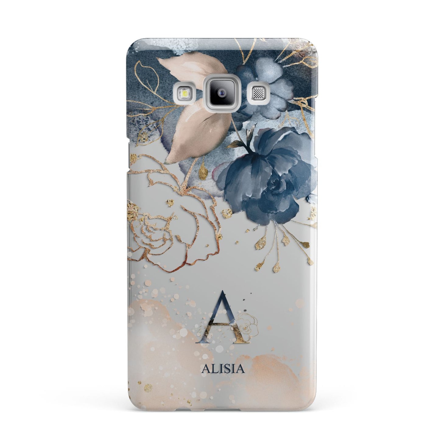 Monogrammed Watercolour Flower Elements Samsung Galaxy A7 2015 Case