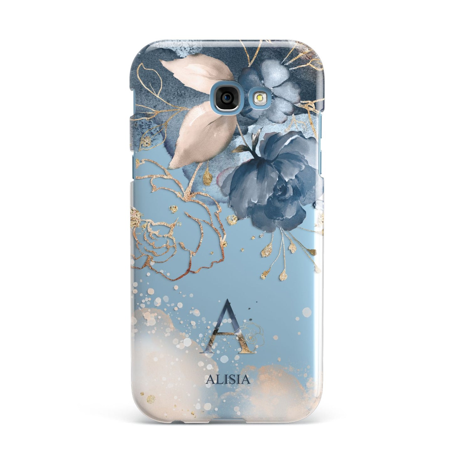 Monogrammed Watercolour Flower Elements Samsung Galaxy A7 2017 Case