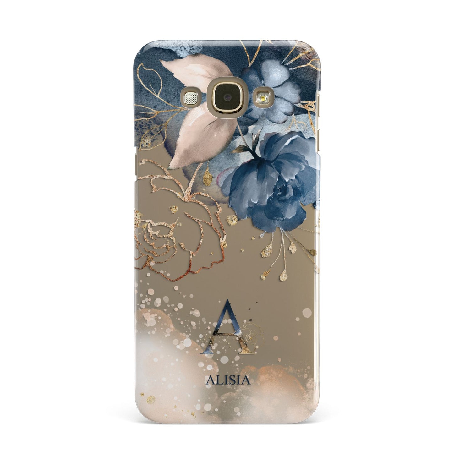 Monogrammed Watercolour Flower Elements Samsung Galaxy A8 Case