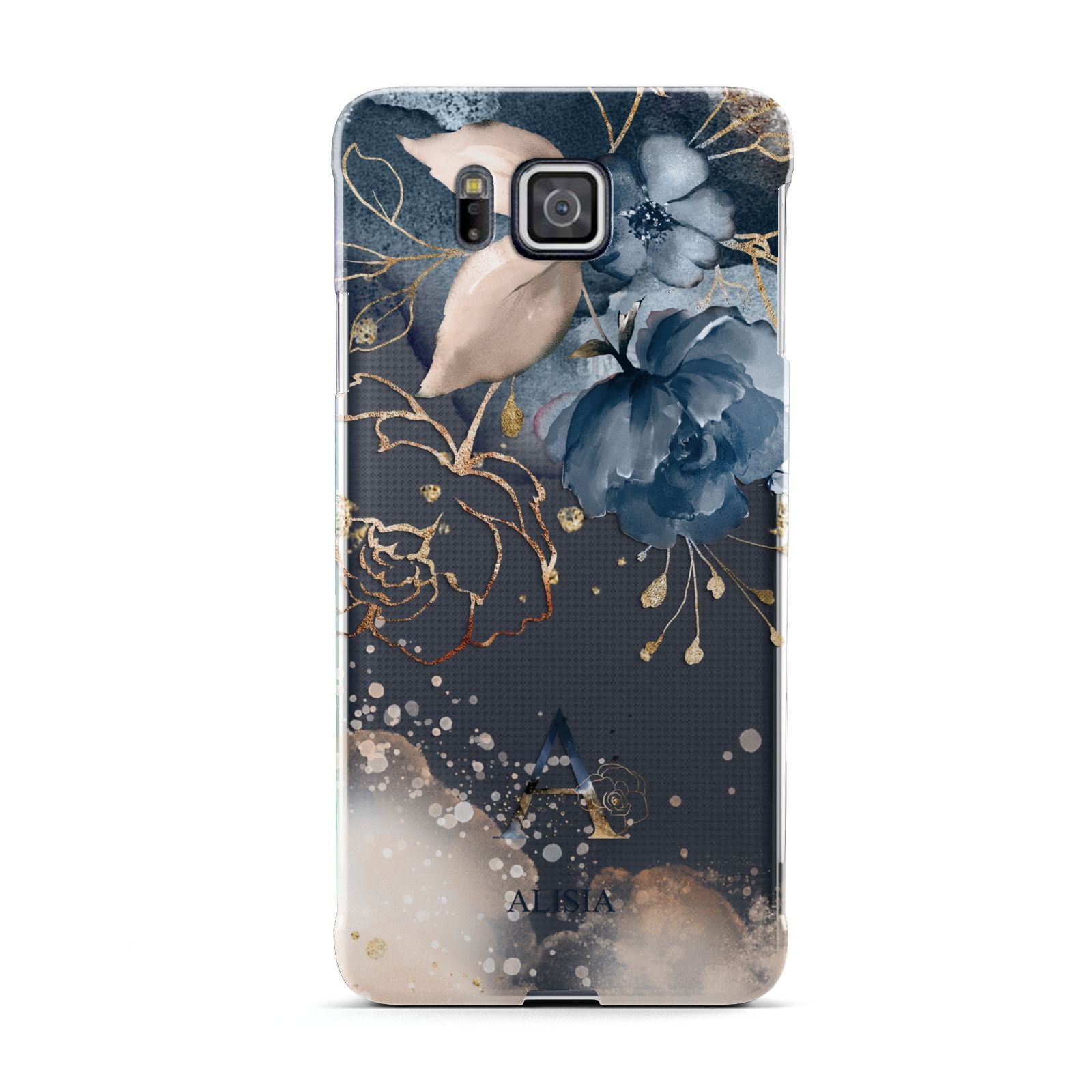 Monogrammed Watercolour Flower Elements Samsung Galaxy Alpha Case