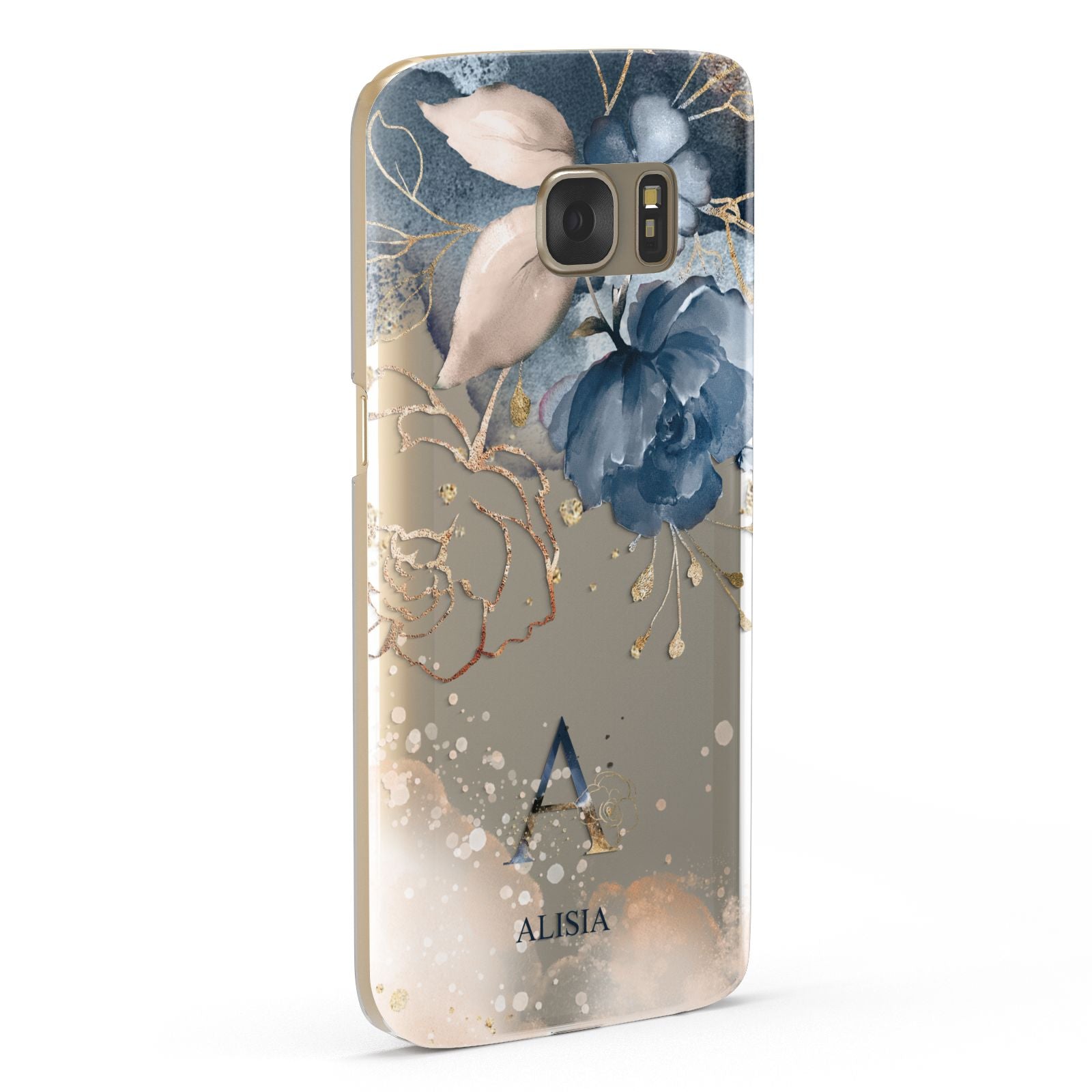 Monogrammed Watercolour Flower Elements Samsung Galaxy Case Fourty Five Degrees