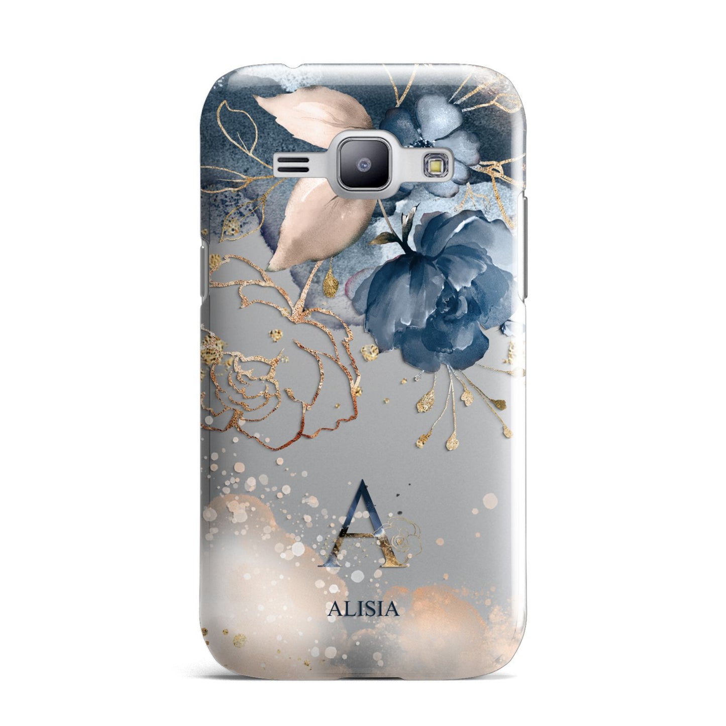 Monogrammed Watercolour Flower Elements Samsung Galaxy J1 2015 Case