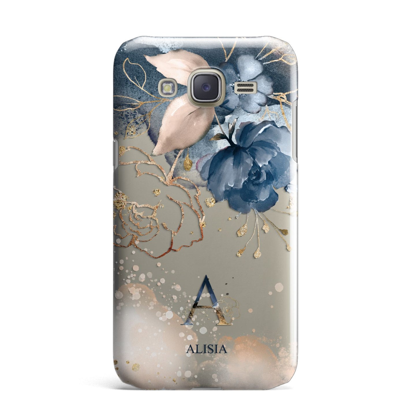 Monogrammed Watercolour Flower Elements Samsung Galaxy J7 Case