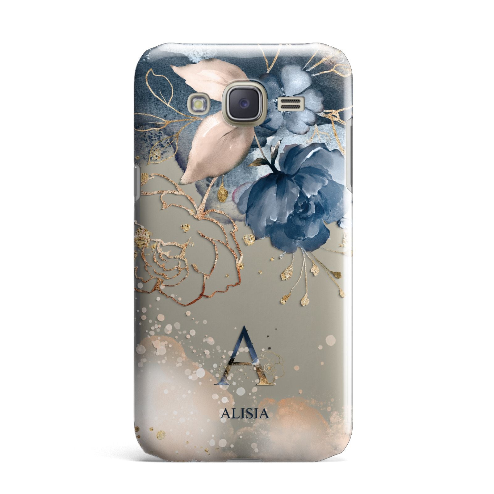 Monogrammed Watercolour Flower Elements Samsung Galaxy J7 Case