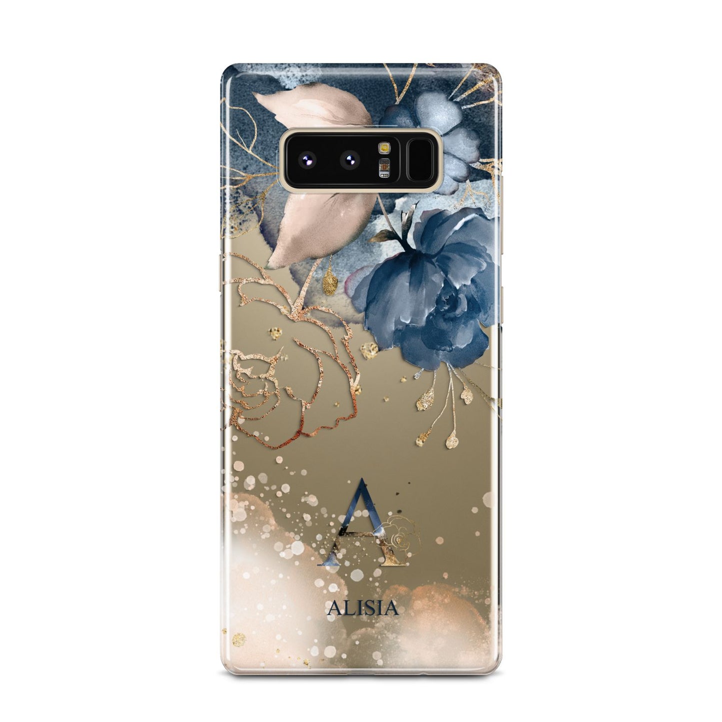 Monogrammed Watercolour Flower Elements Samsung Galaxy Note 8 Case