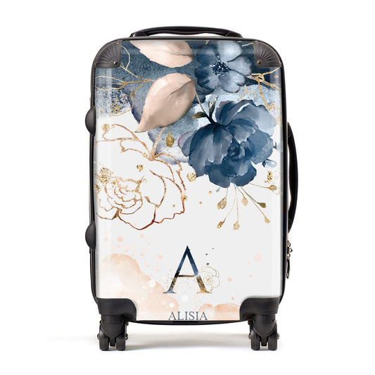 Monogrammed Watercolour Flower Elements Suitcase