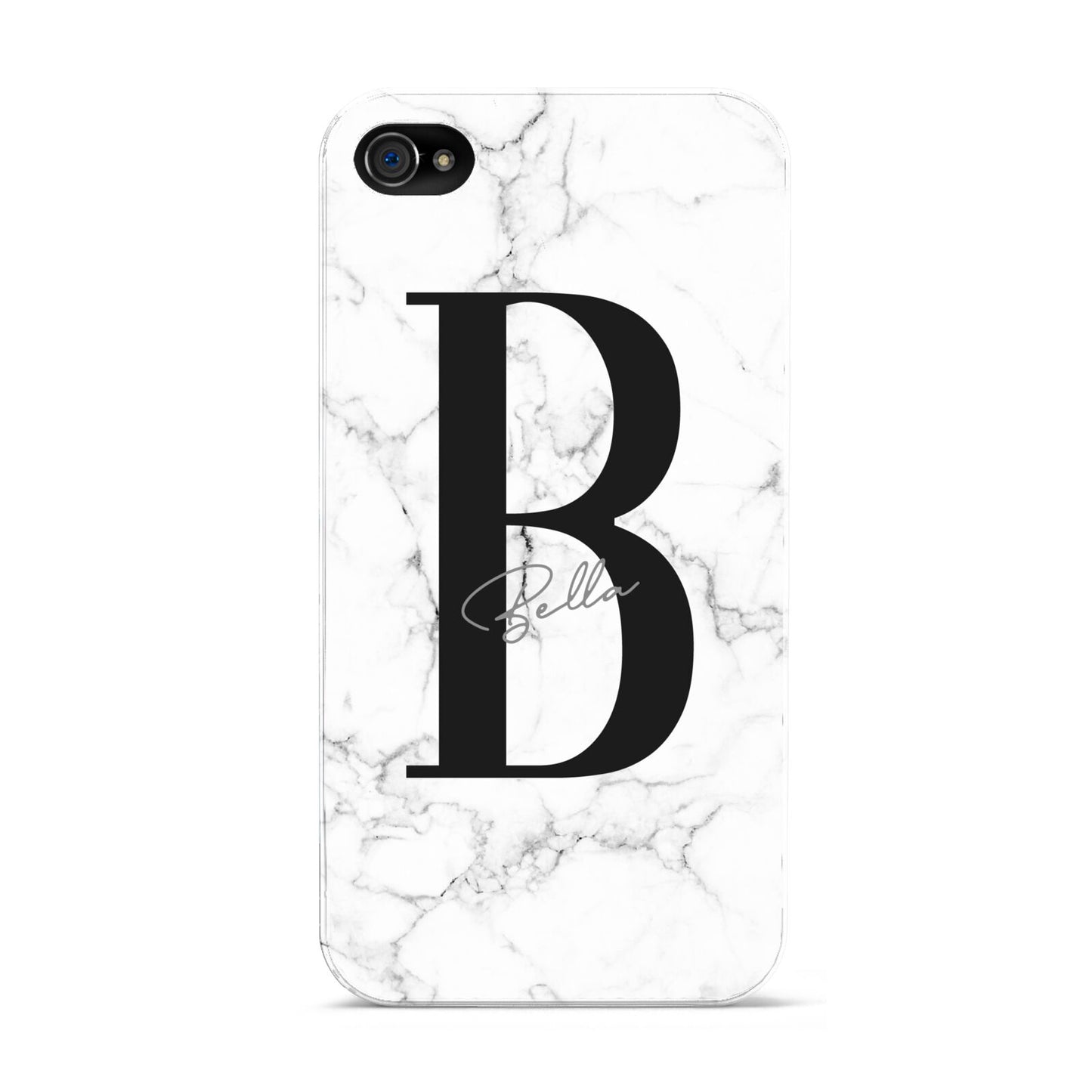 Monogrammed White Marble Apple iPhone 4s Case