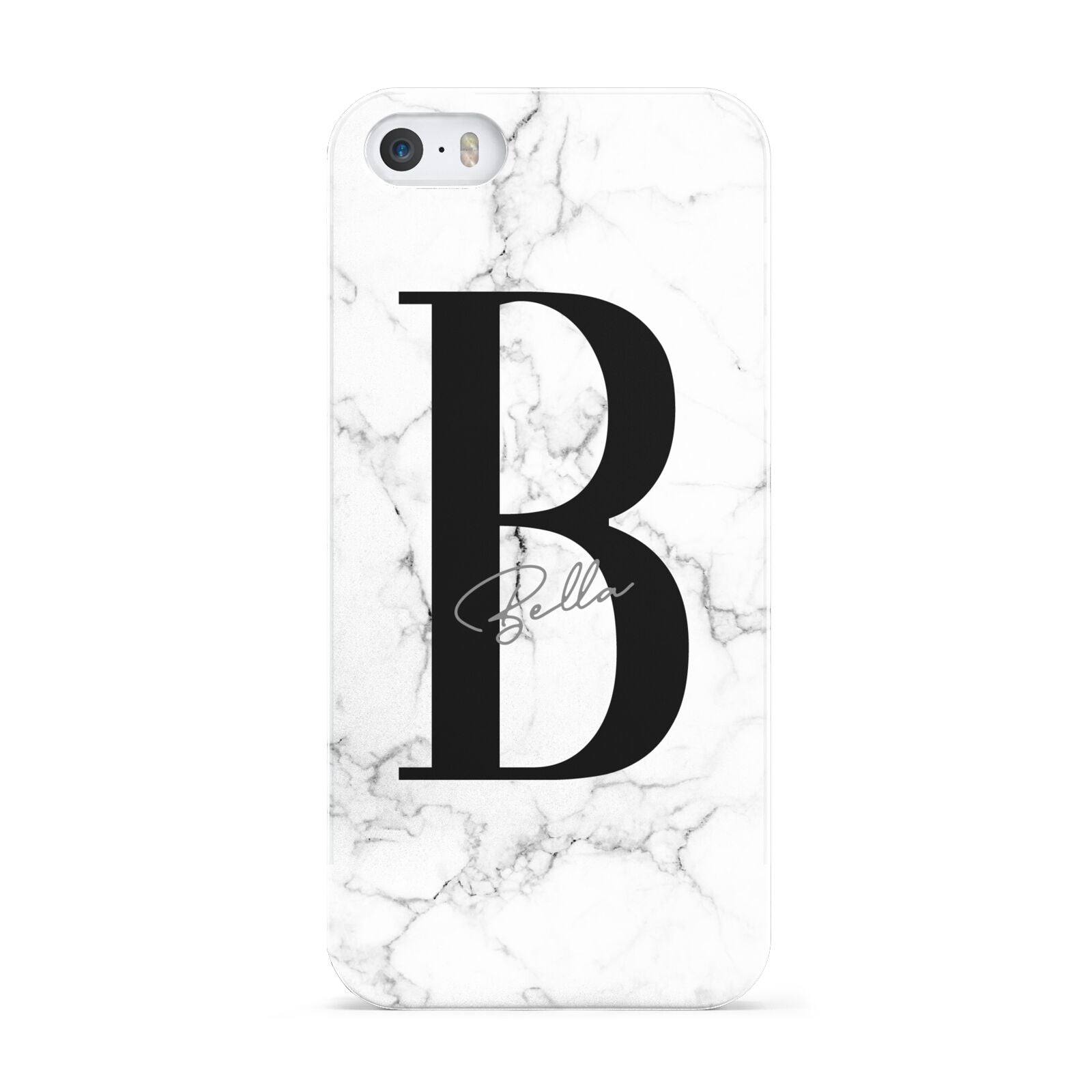 Monogrammed White Marble Apple iPhone 5 Case