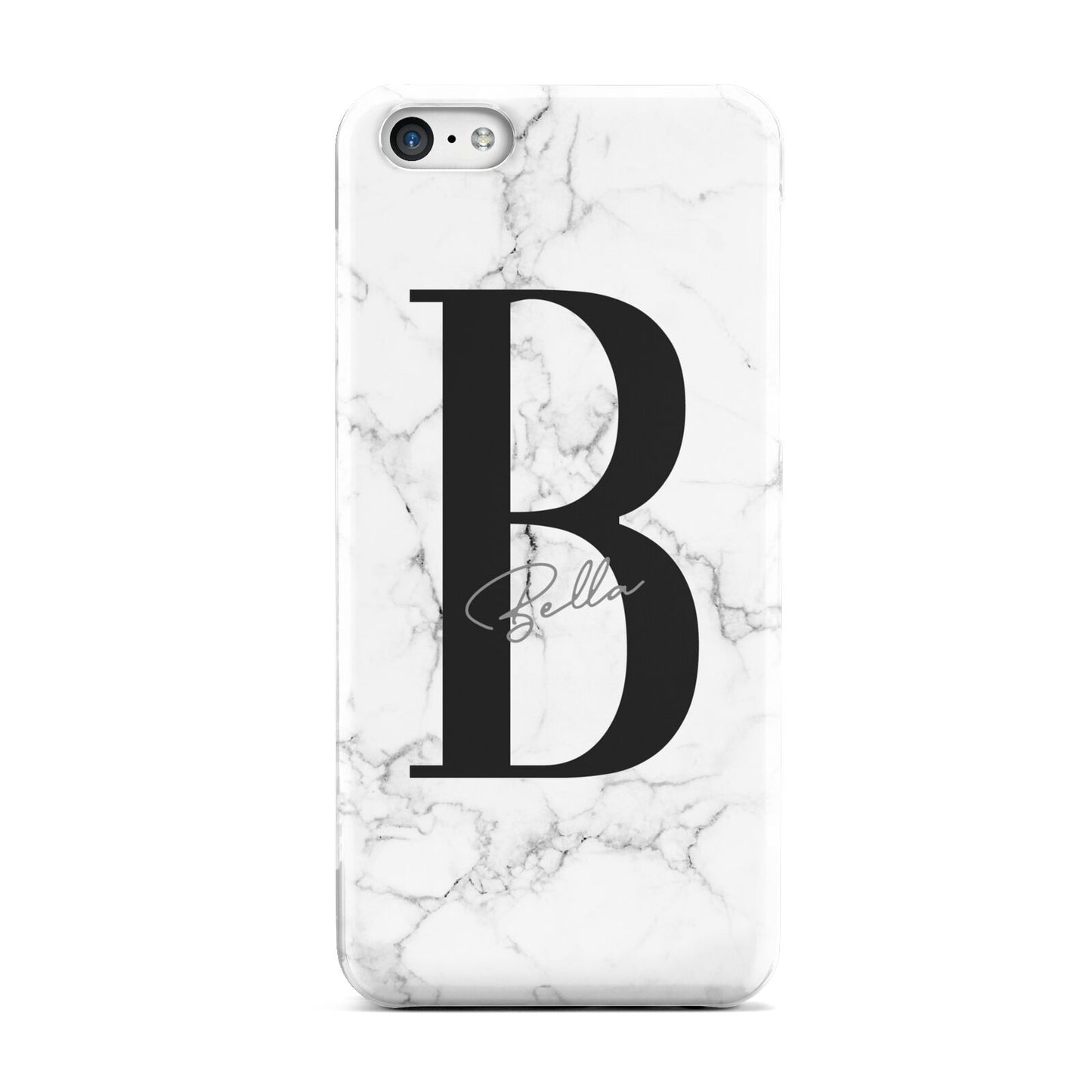 Monogrammed White Marble Apple iPhone 5c Case