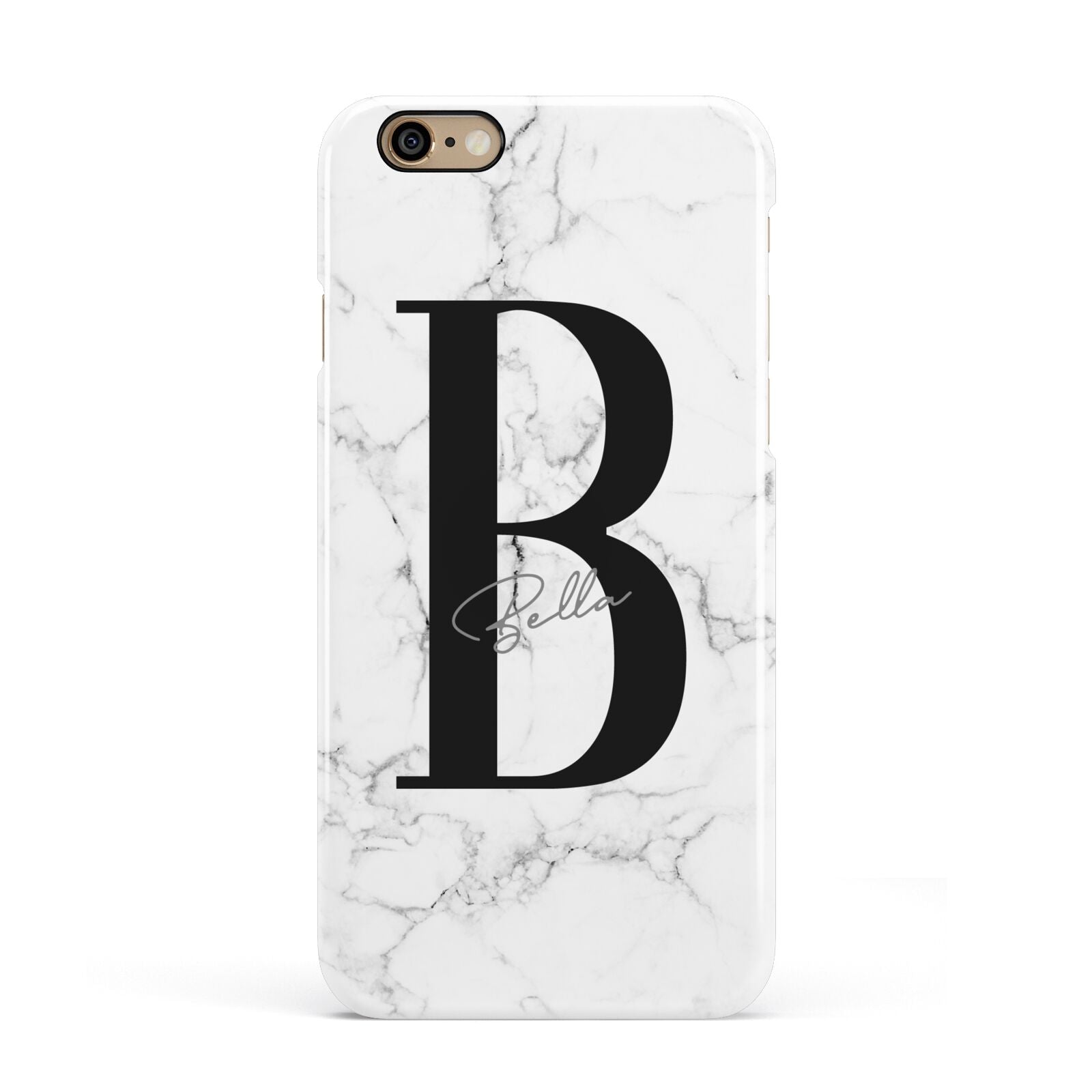 Monogrammed White Marble Apple iPhone 6 3D Snap Case