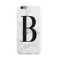 Monogrammed White Marble Apple iPhone 6 3D Tough Case