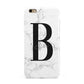 Monogrammed White Marble Apple iPhone 6 Plus 3D Tough Case