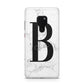 Monogrammed White Marble Huawei Mate 20 Phone Case