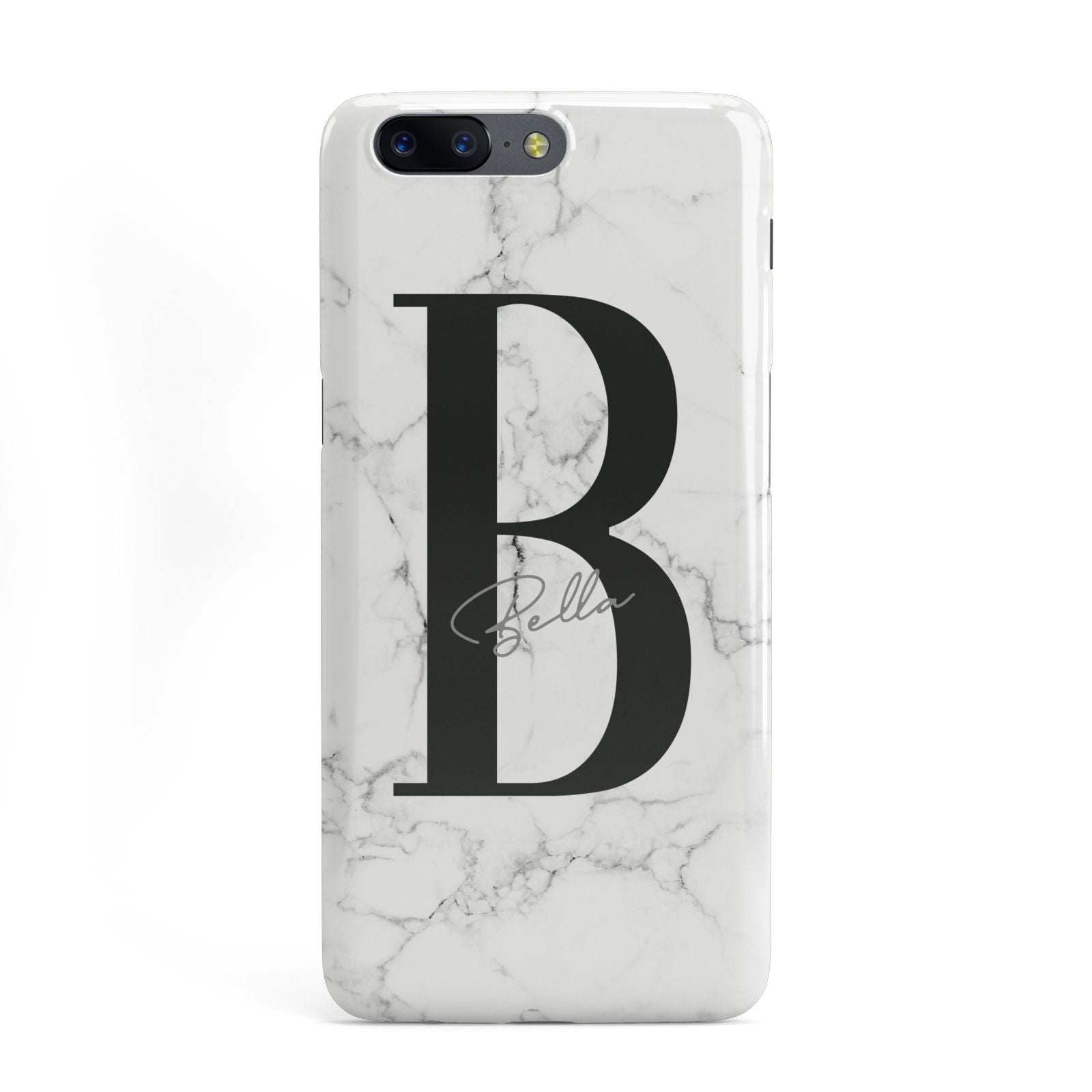 Monogrammed White Marble OnePlus Case