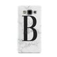 Monogrammed White Marble Samsung Galaxy A3 Case
