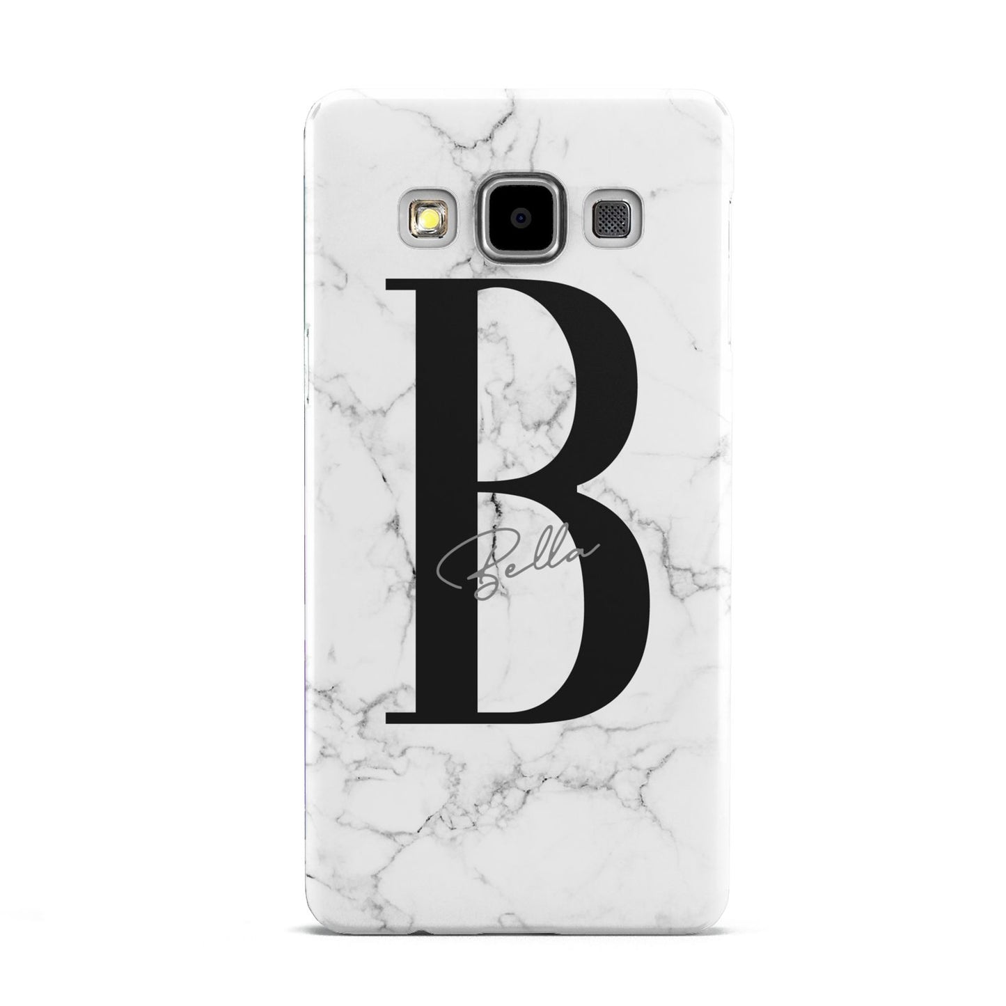 Monogrammed White Marble Samsung Galaxy A5 Case