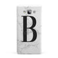 Monogrammed White Marble Samsung Galaxy A7 2015 Case