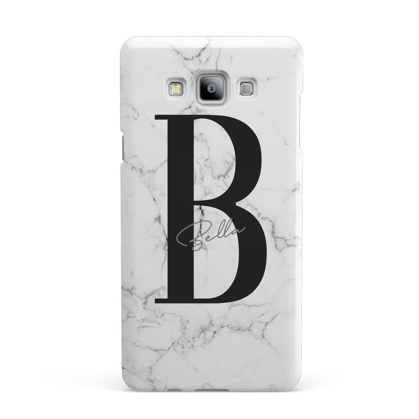 Monogrammed White Marble Samsung Galaxy A7 2015 Case