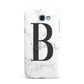 Monogrammed White Marble Samsung Galaxy A7 2017 Case