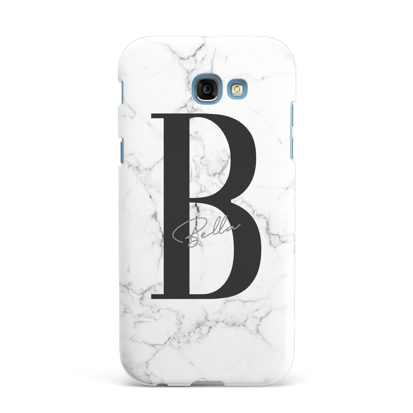 Monogrammed White Marble Samsung Galaxy A7 2017 Case