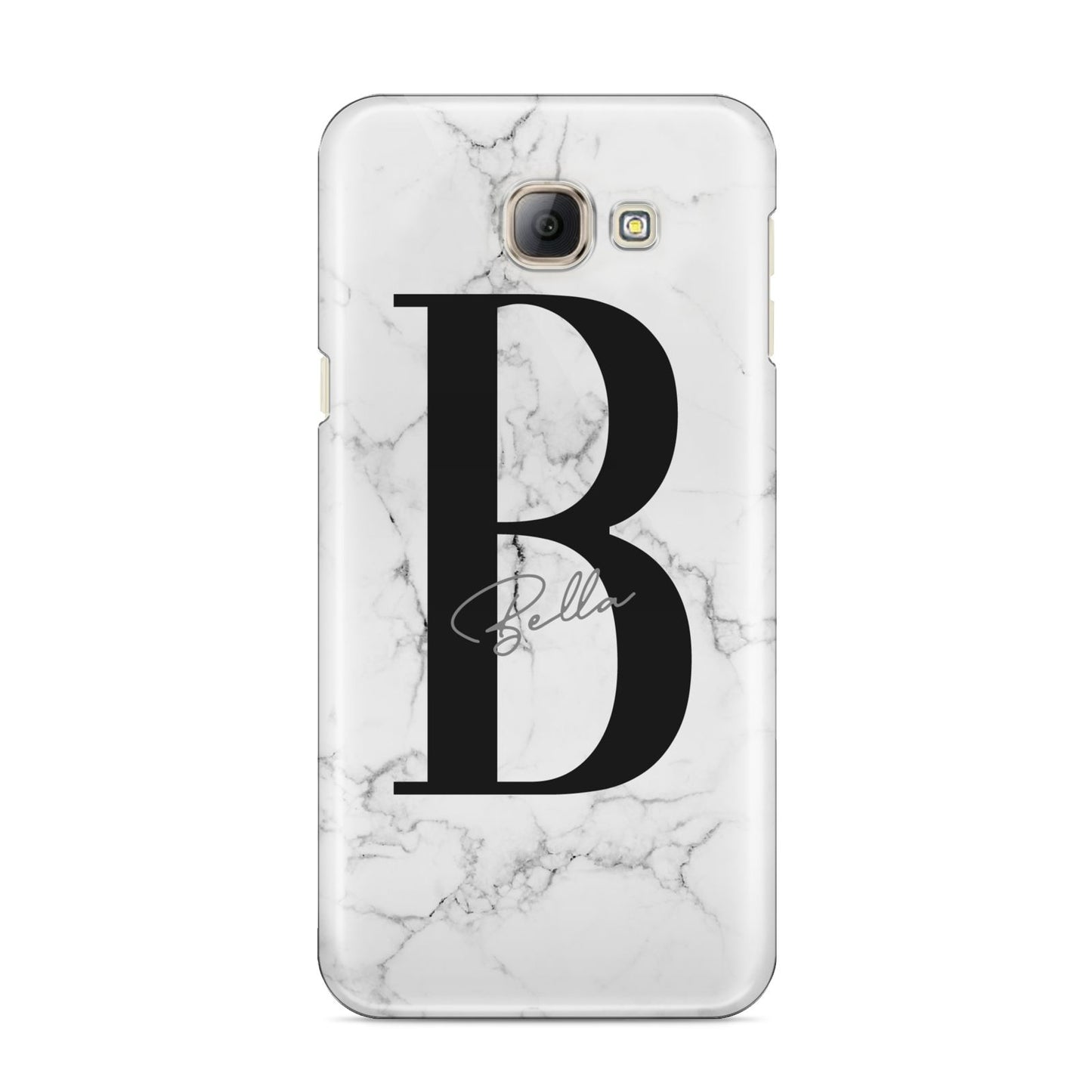 Monogrammed White Marble Samsung Galaxy A8 2016 Case