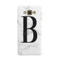 Monogrammed White Marble Samsung Galaxy A8 Case