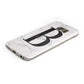 Monogrammed White Marble Samsung Galaxy Case Bottom Cutout