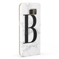 Monogrammed White Marble Samsung Galaxy Case Fourty Five Degrees