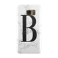 Monogrammed White Marble Samsung Galaxy Case