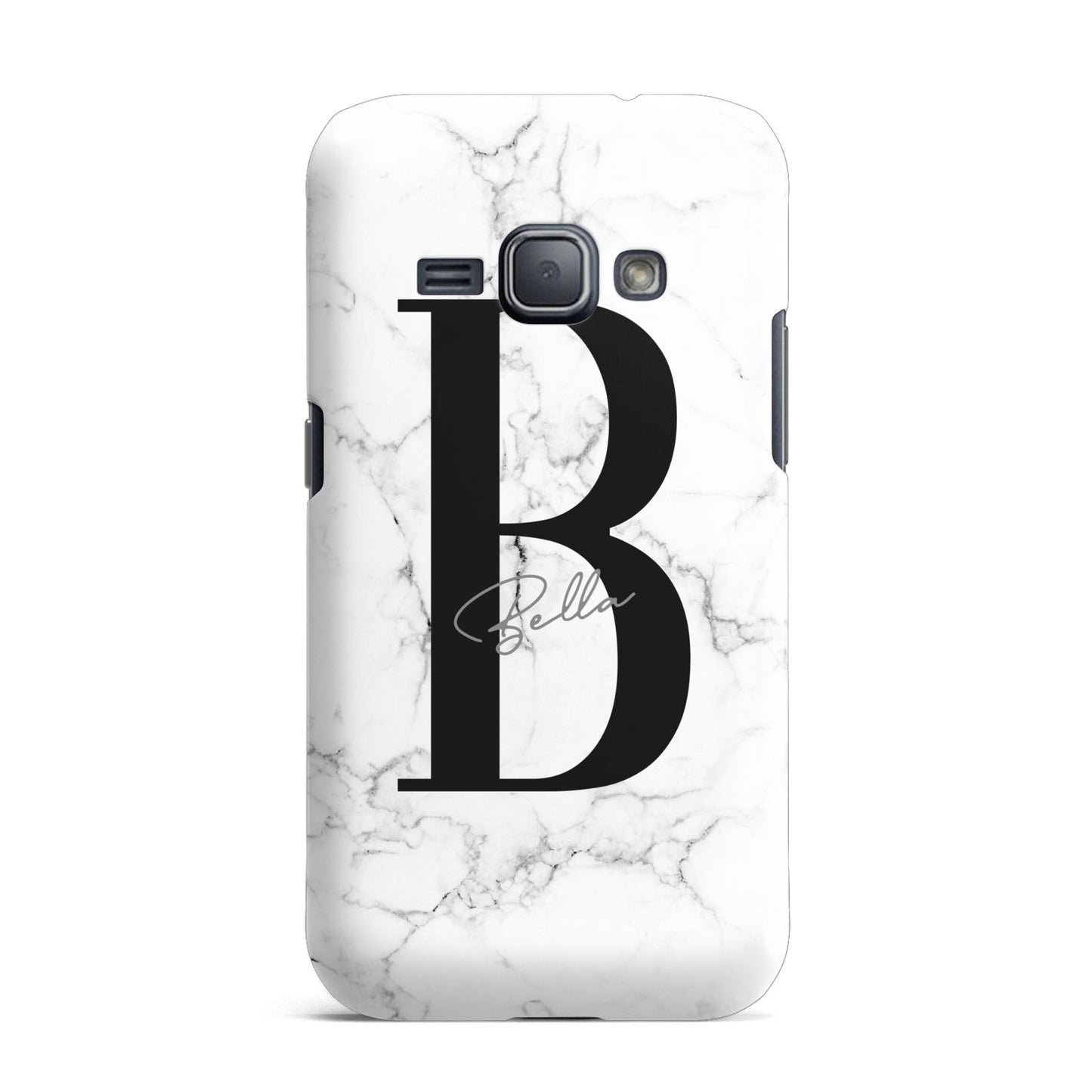 Monogrammed White Marble Samsung Galaxy J1 2016 Case