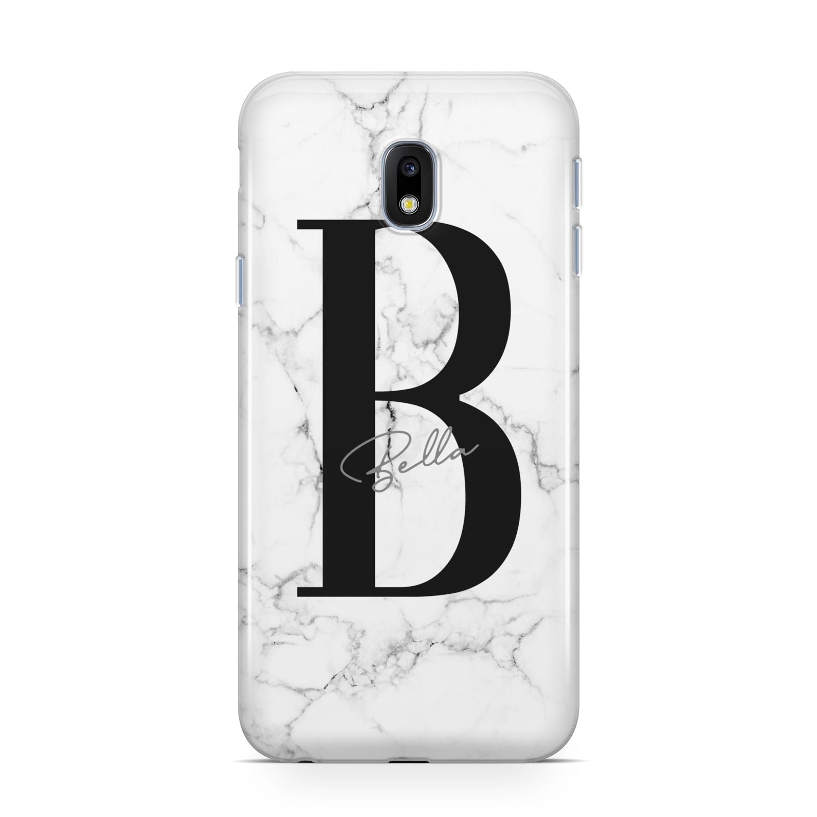 Monogrammed White Marble Samsung Galaxy J3 2017 Case
